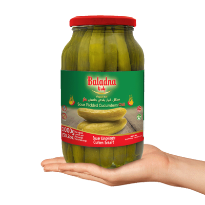 Baladna Zero Sour Pickled Cucumbers, Chili - Oriental