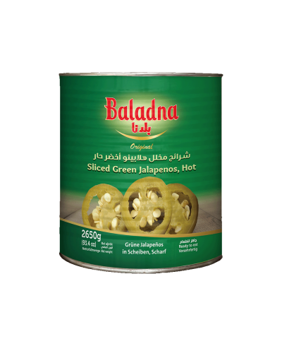 Baladna Sliced Green Jalapenos, Hot - Oriental