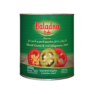 Baladna Sliced Green & Red Jalapenos, Hot - Oriental