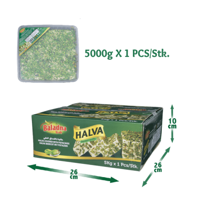 Baladna Halva covered with pistachios - Oriental