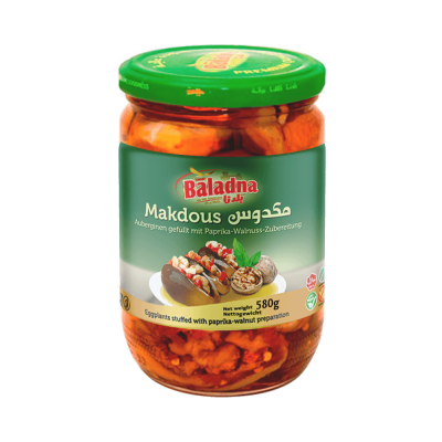 Baladna Makdous in Sunflower Oil Eggplants stuffed with pepper-walnut preparation - Oriental