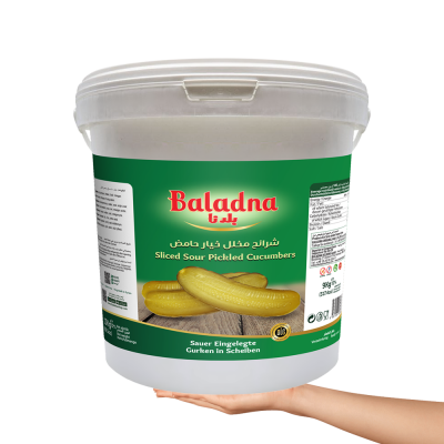 Baladna Sliced Sour Pickled Cucumbers Oriental style - Oriental