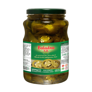 Baladna Sliced Green Jalapenos, Hot - Oriental