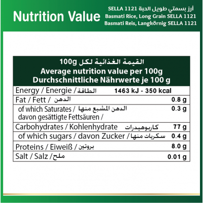 Baladna Basmati Rice, Long Grain SELLA 1121 - Oriental