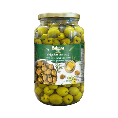 Baladna Green olives stuffed with Thyme - Oriental