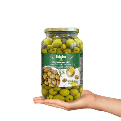 Baladna Green olives stuffed with Thyme - Oriental