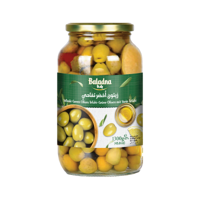 Baladna Whole Green Olives Tefahi - Oriental