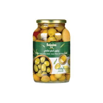 Baladna Whole Green Olives Tefahi - Oriental