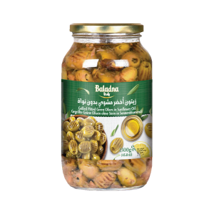 Baladna Grilled Pitted Green Olives in Sunflower Oil - Oriental