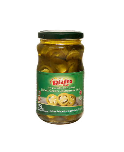 Baladna Sliced Green Jalapenos, Hot - Oriental