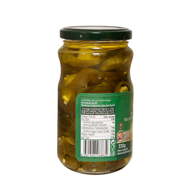 Baladna Sliced Green Jalapenos, Hot - Oriental