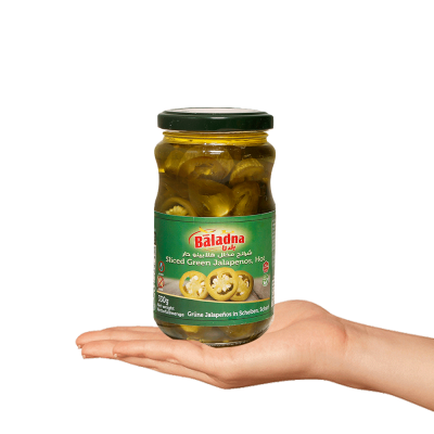 Baladna Sliced Green Jalapenos, Hot - Oriental