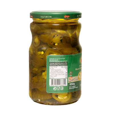 Baladna Sliced Green Jalapenos, Hot - Oriental