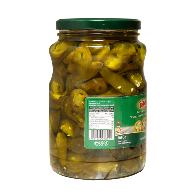 Baladna Sliced Green Jalapenos, Hot - Oriental