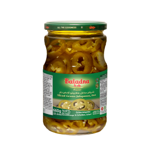 Baladna Sliced Green Jalapenos, Hot - Oriental