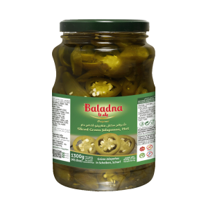 Baladna Sliced Green Jalapenos, Hot - Oriental