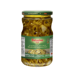 Baladna Sliced Green Jalapenos, Hot - Oriental