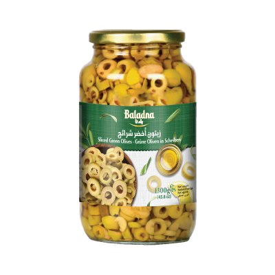 Baladna Sliced Green Olives - Oriental