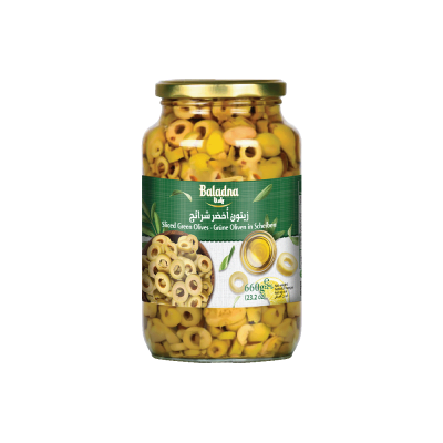 Baladna Sliced Green Olives - Oriental