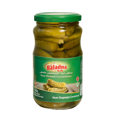 Baladna Sour Pickled Cornichons - Oriental