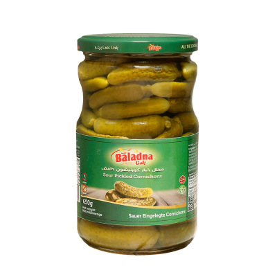 Baladna Sour Pickled Cornichons - Oriental