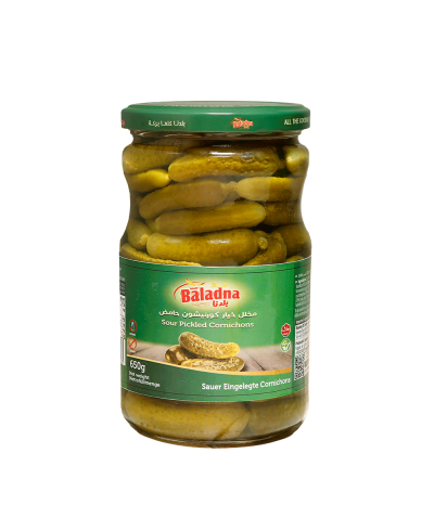 Baladna Sour Pickled Cornichons - Oriental