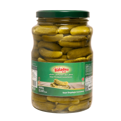 Baladna Sour Pickled Cornichons - Oriental