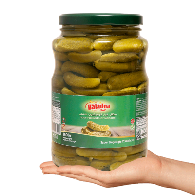 Baladna Sour Pickled Cornichons - Oriental